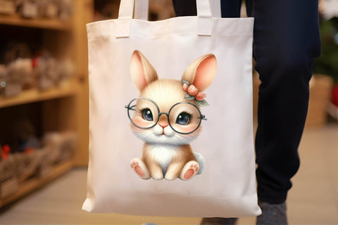 Watercolor Cute Kitty in Glasses Sublimation Rupkotha 
