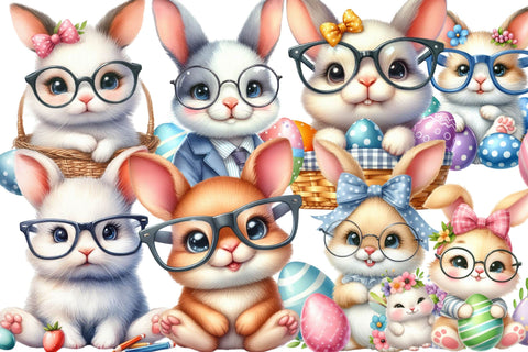 Watercolor Cute Kitty in Glasses Sublimation Rupkotha 