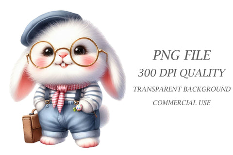 Watercolor Cute Kitty in Glasses Sublimation Rupkotha 