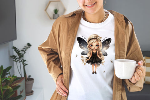 Watercolor Cute Little Black Fairy Sublimation Bundle Sublimation Designangry 