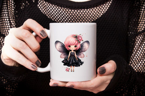 Watercolor Cute Little Black Fairy Sublimation Bundle Sublimation Designangry 
