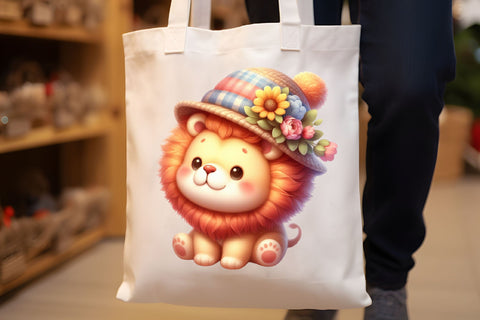 Watercolor Cute Spring Lion Clipart Sublimation Rupkotha 