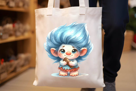 Watercolor Cute Trolls Clipart Sublimation Rupkotha 