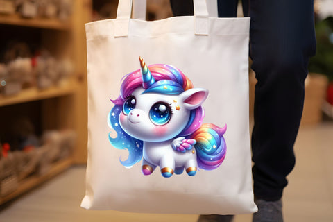 Watercolor Cute Unicorn Clipart Bundle Sublimation Rupkotha 