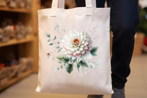 Watercolor Dahlia Clipart Sublimation Rupkotha 