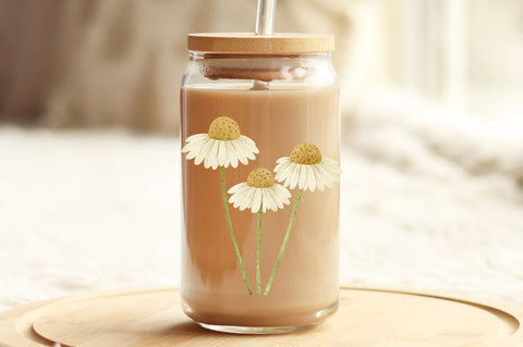 Watercolor Daisy PNG, Minimal Wildflower Clipart Sublimation Pickled Thistle Creative 