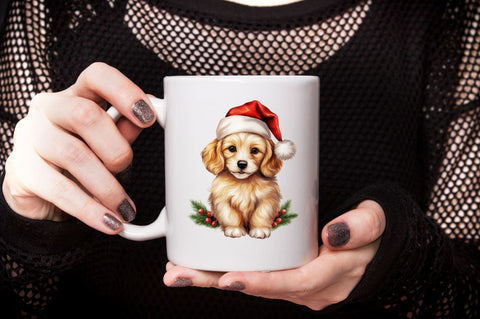 Watercolor Dog Christmas Sublimation Bundle Sublimation Designangry 