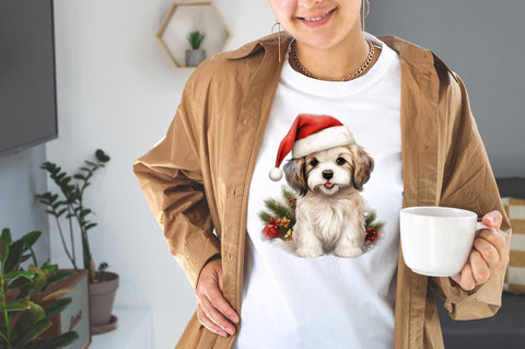 Watercolor Dog Christmas Sublimation Bundle Sublimation Designangry 