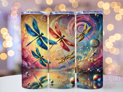 Watercolor Dragonfly 20oz Tumbler Wrap, Dragonfly Tumbler, 20oz Tumbler, Sublimation Wrap, Nature Tumbler, Custom Tumbler, Insect Gift Sublimation SvggirlplusArt 