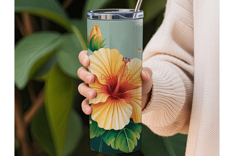 Watercolor Dragonfly Floral Tumbler Wrap Sublimation DesignSVG 
