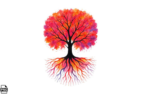 Watercolor Dreaming Tree Clipart Bundle Printable File Sublimation Creativedesigntee 