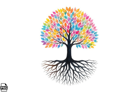 Watercolor Dreaming Tree Clipart Bundle Printable File Sublimation Creativedesigntee 