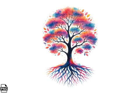 Watercolor Dreaming Tree Clipart Bundle Printable File Sublimation Creativedesigntee 