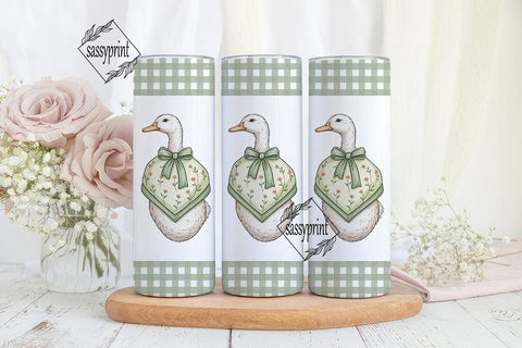 Watercolor Duck 20oz Tumbler Wrap Sublimation sassyprint 