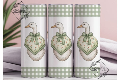 Watercolor Duck 20oz Tumbler Wrap Sublimation sassyprint 