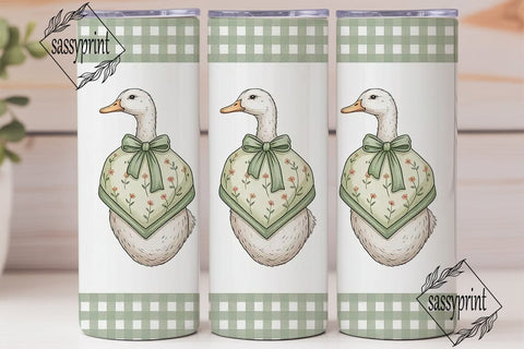 Watercolor Duck 20oz Tumbler Wrap Sublimation sassyprint 