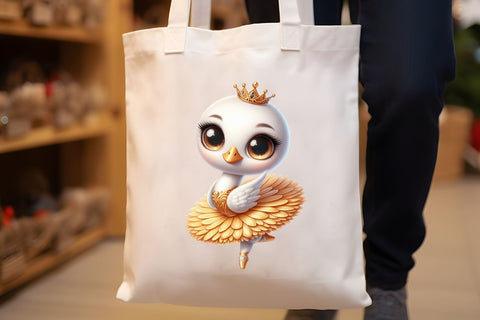 Watercolor Duck Ballerina Clipart PNG Sublimation Rupkotha 