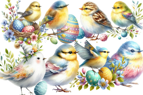 Watercolor Easter Bird Clipart Sublimation Rupkotha 