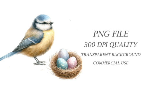 Watercolor Easter Bird Clipart Sublimation Rupkotha 