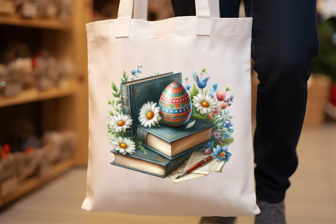 Watercolor Easter Books Clipart Sublimation Rupkotha 