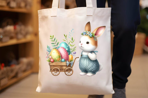 Watercolor Easter Bunny Clipart Sublimation Rupkotha 