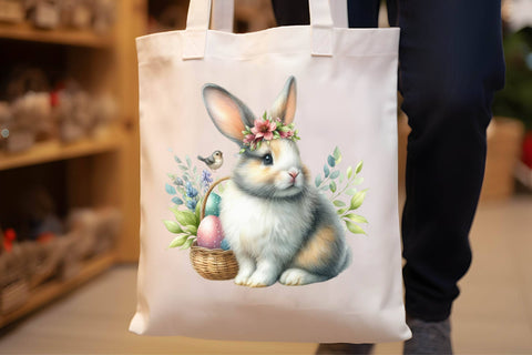 Watercolor Easter Bunny Clipart Sublimation Rupkotha 
