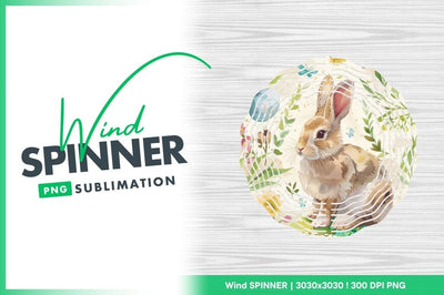 Watercolor easter bunny with flowers and egg Sublimation Regulrcrative 