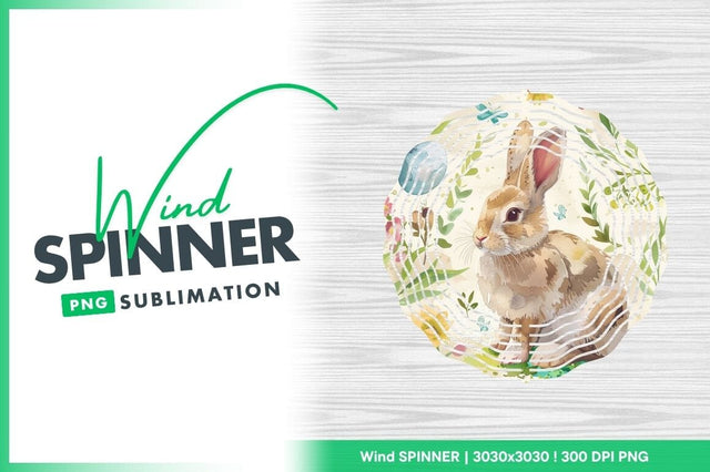 Watercolor easter bunny with flowers and egg Sublimation Regulrcrative 