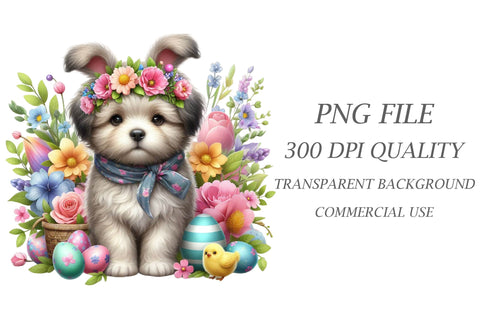 Watercolor Easter Cat Clipart Sublimation Rupkotha 