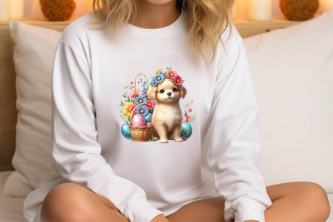 Watercolor Easter Cat Clipart Sublimation Rupkotha 