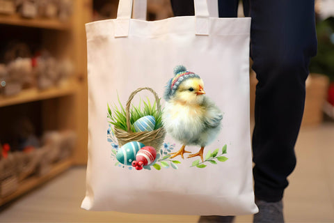 Watercolor Easter chicken Clipart Sublimation Rupkotha 