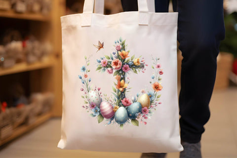 Watercolor Easter Cross Clipart Sublimation Rupkotha 