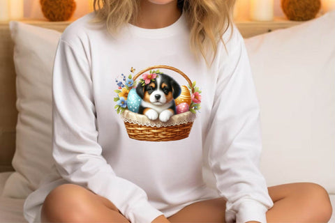 Watercolor Easter Dog Clipart Sublimation Rupkotha 