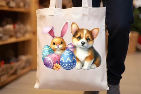 Watercolor Easter Dog Clipart Sublimation Rupkotha 