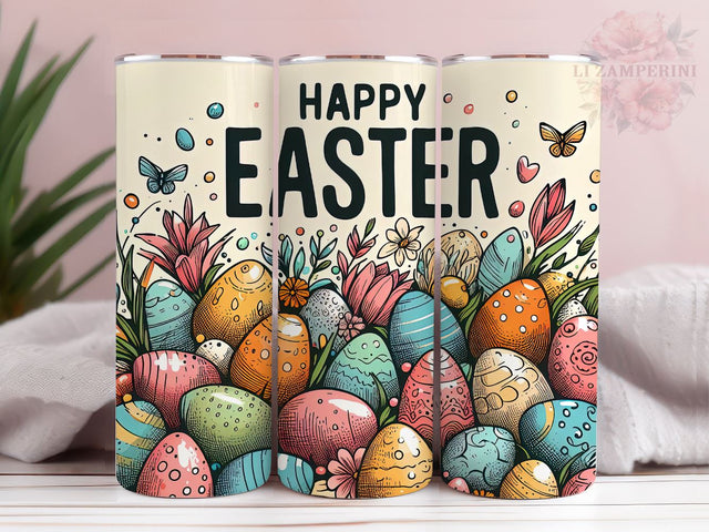 Watercolor Easter Egg 20oz Tumbler Wrap PNG, Straight & Tapered Tumbler Wrap, Happy Easter Tumbler Png, Instant Digital Download Sublimation Li Zamperini 