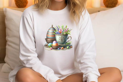 Watercolor Easter Eggs Clipart Sublimation Rupkotha 