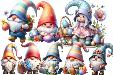 Watercolor Easter Gnome Clipart Sublimation Rupkotha 