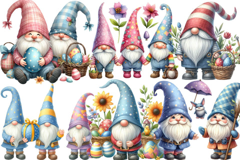 Watercolor Easter Gnome Clipart Sublimation Rupkotha 