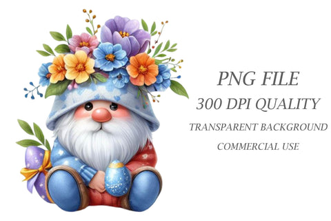Watercolor Easter Gnome Clipart Sublimation Rupkotha 