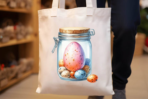 Watercolor Easter Jars Clipart Sublimation Rupkotha 