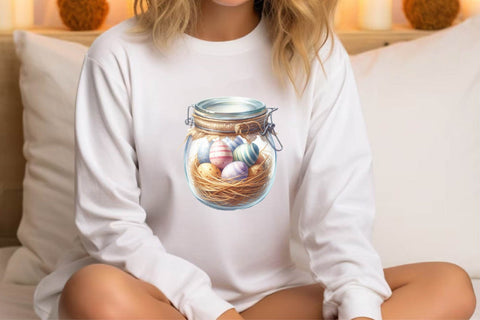 Watercolor Easter Jars Clipart Sublimation Rupkotha 