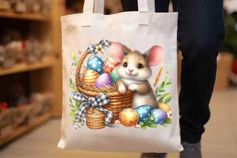 Watercolor Easter Mouse Clipart Sublimation Rupkotha 