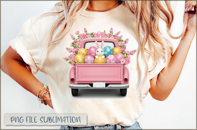 Watercolor Easter PNG, Easter Truck Sublimation Sublimation Shetara Begum 