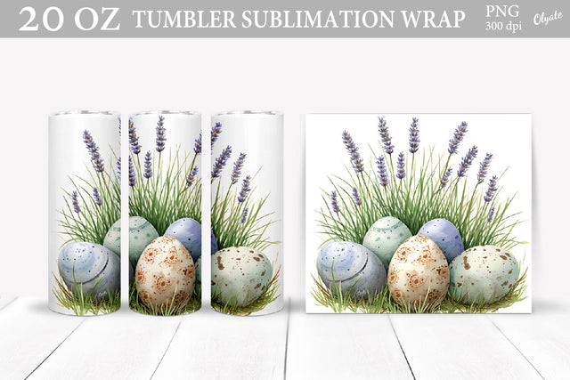 Watercolor Easter Tumbler. 20 OZ Tumbler PNG Sublimation Olga Terlyanskaya 