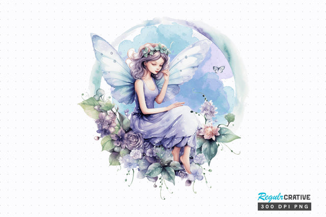 Watercolor fairy clipart Sublimation Design Sublimation Regulrcrative 