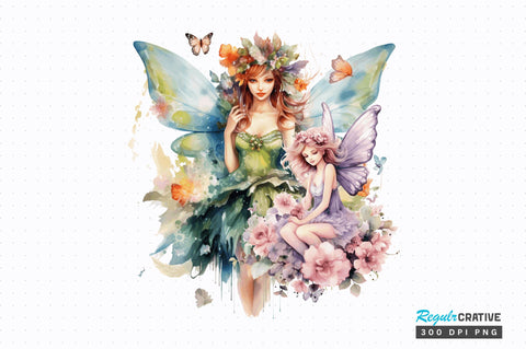 Watercolor fairy clipart Sublimation Design Sublimation Regulrcrative 