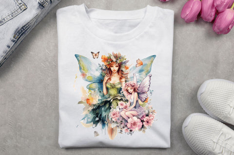 Watercolor fairy clipart Sublimation Design Sublimation Regulrcrative 