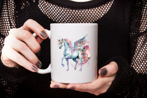 Watercolor Fairy Horse Sublimation Clipart Bundle Sublimation Designangry 