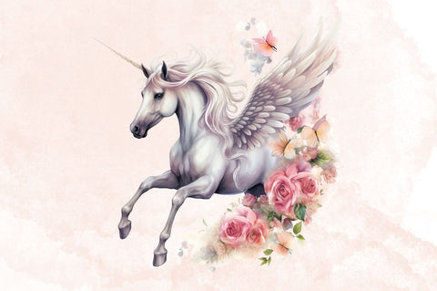 Watercolor Fairy Horse Sublimation Clipart Bundle Sublimation Designangry 