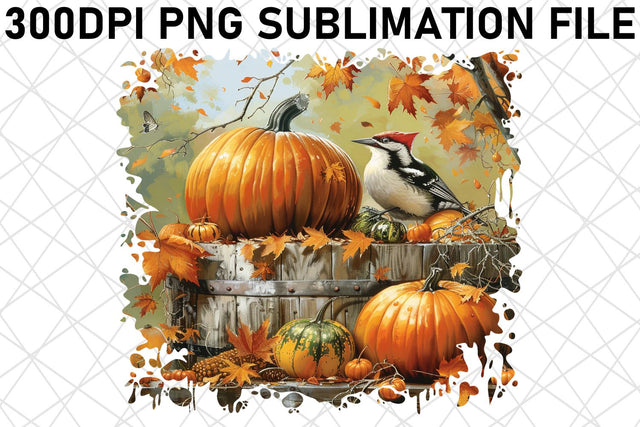 Watercolor Fall Print Landscape Sublimation Design PNG Sublimation afrosvg 